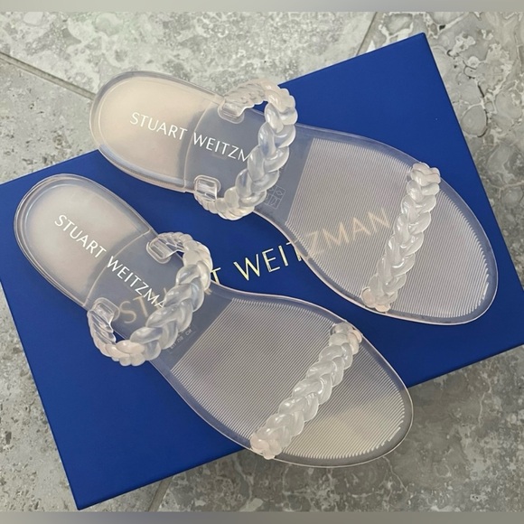 Stuart Weitzman - NIB | Braided Jelly Clear Slide-On Sandals - Size 39.5/9B - Picture 2 of 11